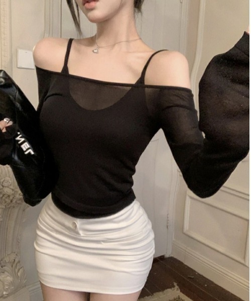 gossip!ロサンゼルス ニット セーター 2WAY トップス