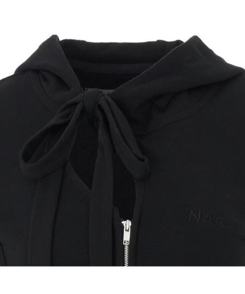 パーカー 「NACHE」SLIT TIE HOODIE ZIP-UP レディース NACHE パーカー 「NACHE」SLIT TIE HOODIE ZIP-UP レディース