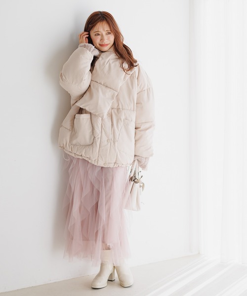 mysty woman スカート ラッフルチュールスカート 289335