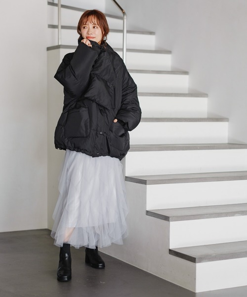 mysty woman ラッフルチュールスカート 289335 mysty woman スカート ラッフルチュールスカート 289335