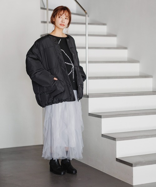 mysty woman ラッフルチュールスカート 289335 mysty woman スカート ラッフルチュールスカート 289335