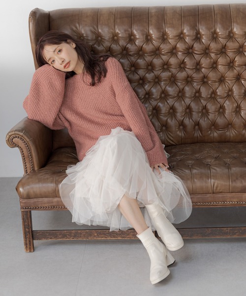 mysty woman ラッフルチュールスカート 289335 mysty woman スカート ラッフルチュールスカート 289335