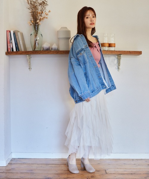 mysty woman ラッフルチュールスカート 289335 mysty woman スカート ラッフルチュールスカート 289335