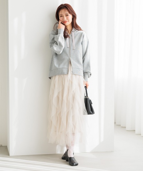 mysty woman ラッフルチュールスカート 289335 mysty woman スカート ラッフルチュールスカート 289335
