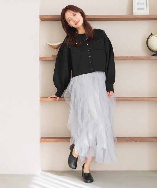 mysty woman ラッフルチュールスカート 289335 mysty woman スカート ラッフルチュールスカート 289335