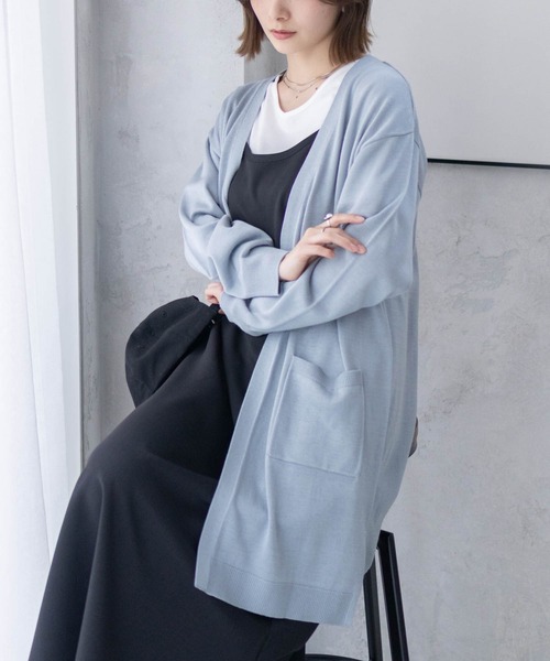 カーディガン 「セットアイテム」2setカーディガン レディース w closet カーディガン 「2点セットアイテム/ラメ生地」セーラー