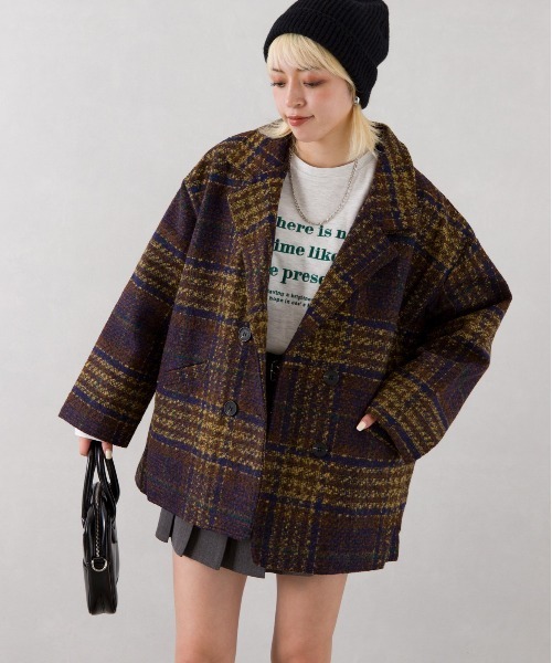 「SpRay」 チェスターコート FREE ネイビー レディース_画像3