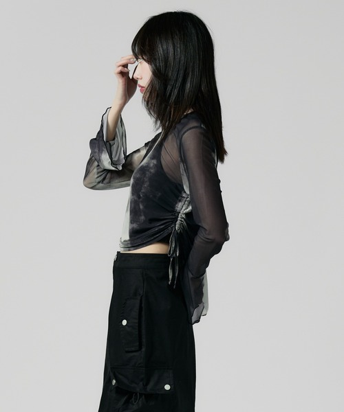 liten Sheer Sculpture Topsシアートップス　ブラック liten Sheer Sculpture Topsシアートップス ブラック - メルカリ