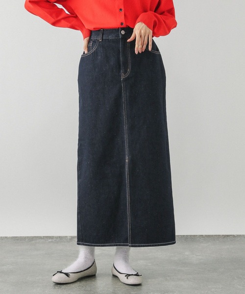 シェリエ　デニムスカート Emma（SELECT LEVERY） デニムスカート デニムバックプリーツ