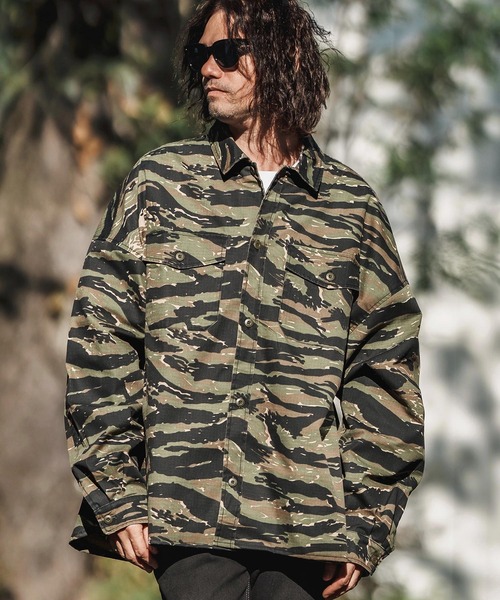 CAMBIO（カンビオ） シャツ ms5952-Bio Wash Camofurage Ripstop
