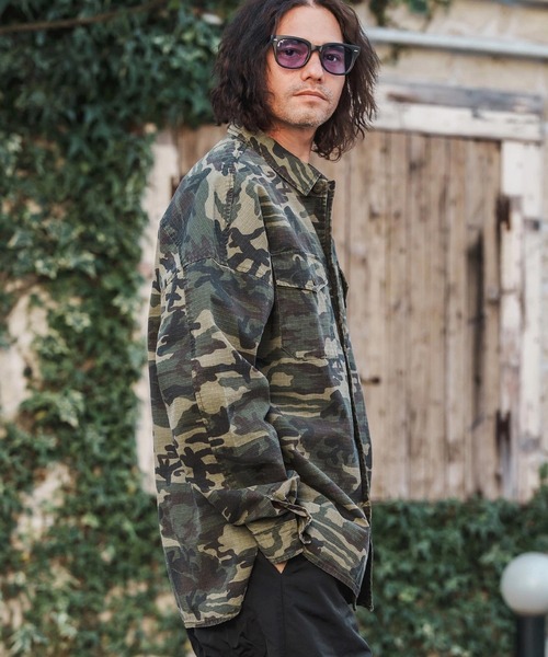 CAMBIO（カンビオ） シャツ ms5952-Bio Wash Camofurage Ripstop