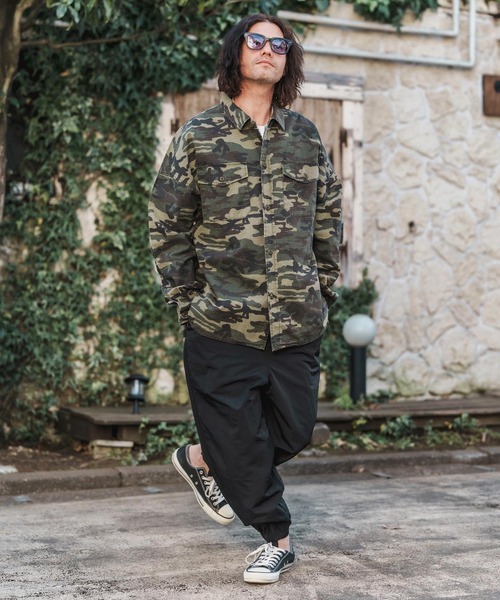 CAMBIO（カンビオ） シャツ ms5952-Bio Wash Camofurage Ripstop