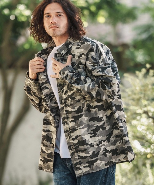 CAMBIO（カンビオ） シャツ ms5952-Bio Wash Camofurage Ripstop