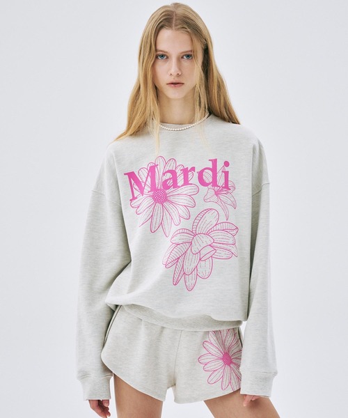 トップス Mardi Mercredi SWEATSHIRT TRIPLE FLOWER Mardi Mercredi トレーナー スウェット SWEATSHIRT TRIPLE