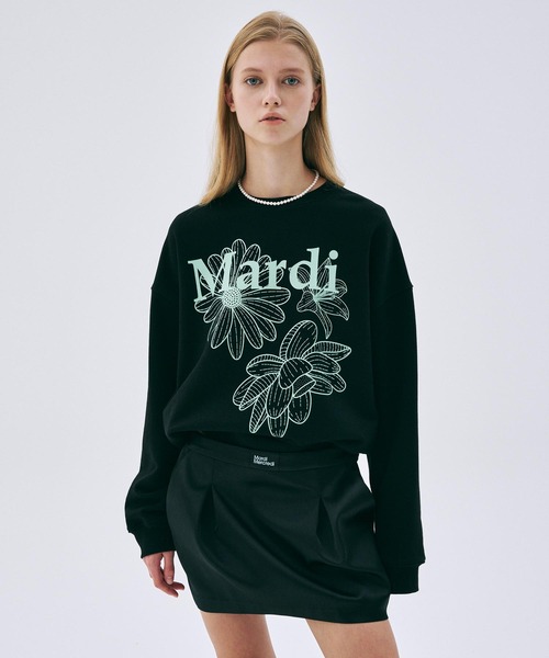 トップス Mardi Mercredi SWEATSHIRT TRIPLE FLOWER SWEATSHIRT TRIPLE FLOWER_OATMEAL PEONY - MARDI MERCREDI