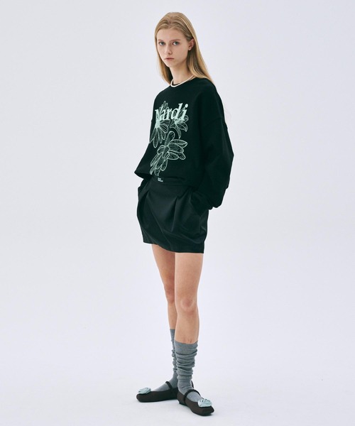 トレーナー スウェット SWEATSHIRT TRIPLE FLOWER レディース Mardi Mercredi トレーナー スウェット SWEATSHIRT TRIPLE
