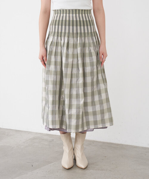 【Jena espace merveilleux】ジャガードラップスカート Jena espace merveilleux スカート ジャガードラップスカート
