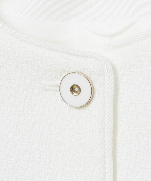 アナイ♡ツイード　スーツ　白　38 ノーカラージャケット　スカート　セット ミックスツイードノーカラー ジャケット|ANAYI OFFICIAL ONLINE