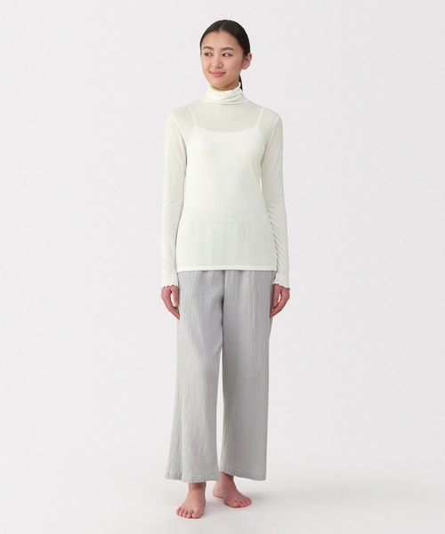 MUJI シルク100% ハイネック長袖　グレー MUJI シルク100% ハイネック長袖 グレー