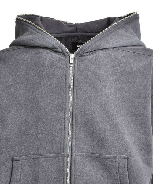 BREATH フーディ　グレー　Ｍサイズ BREATH パーカー 「BREATH / ブレス」NEWRICH SHORT FULL ZIP