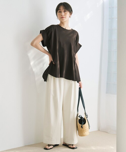 UNFILO パンツ タックワイドパンツ レディース : ZOZOTOWN Yahoo