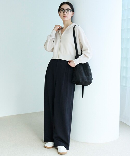 UNFILO パンツ タックワイドパンツ レディース : ZOZOTOWN Yahoo