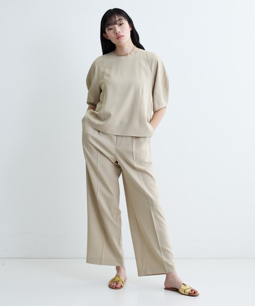 INDIVI GALLEST ブラウス シャツ 「セットアップ対応」バルーン 