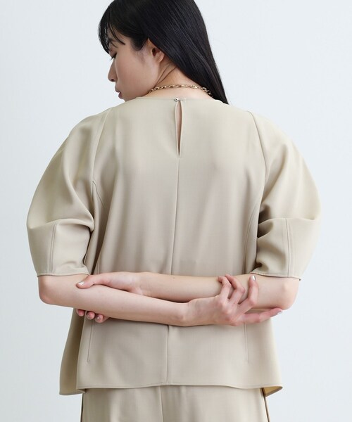 INDIVI GALLEST ブラウス シャツ 「セットアップ対応」バルーン 
