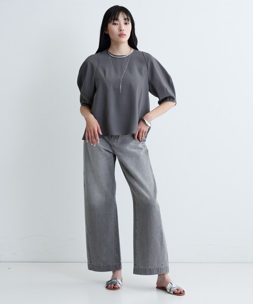 INDIVI GALLEST ブラウス シャツ 「セットアップ対応」バルーン