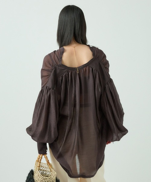 カオス CHAOS カオス 25SS レベッカブラウス 長袖 F ブラウン /HK ■OS レディース カオス CHAOS カオス 25SS レベッカブラウス 長袖 F ブラウン