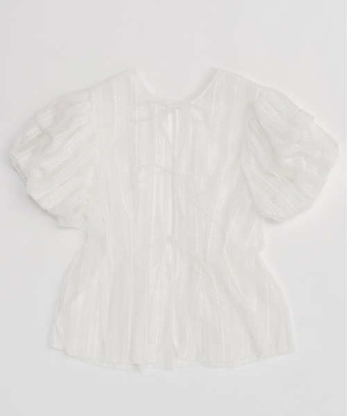MAISON SPECIAL ブラウス シャツ Lace Peplum 2way Tops/レース