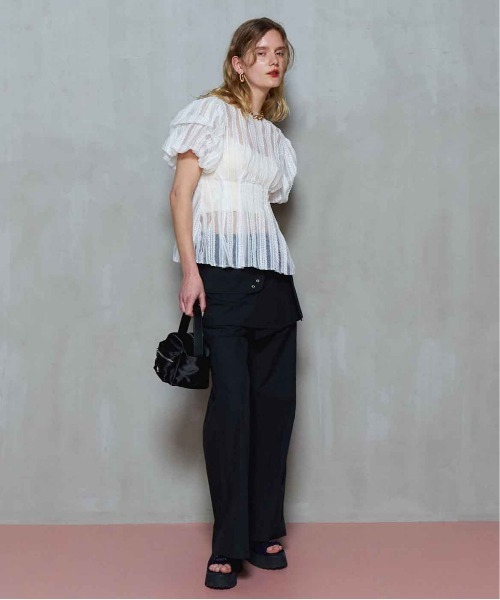 MAISON SPECIAL ブラウス シャツ Lace Peplum 2way Tops/レース