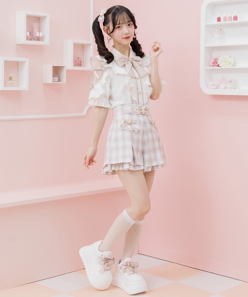 ROJITA パンツ フラップリボンショートパンツ レディース