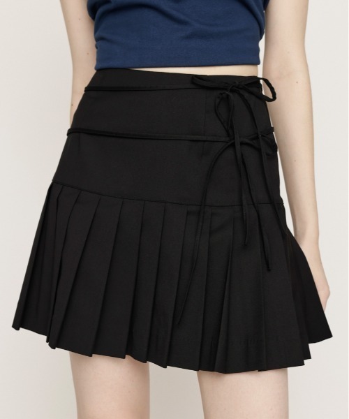 SLY（スライ） スカート DOUBLE RIBBON PLEATS SK ダブル リボン