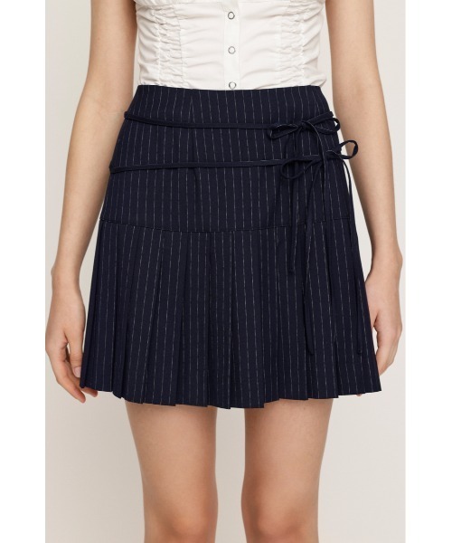SLY（スライ） スカート DOUBLE RIBBON PLEATS SK ダブル リボン