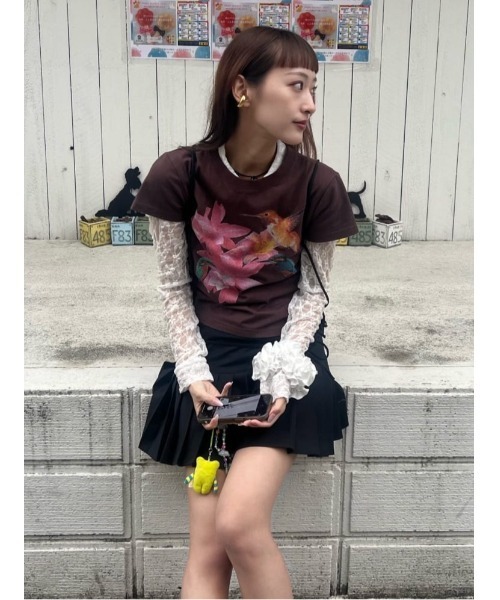 SLY（スライ） スカート DOUBLE RIBBON PLEATS SK ダブル リボン