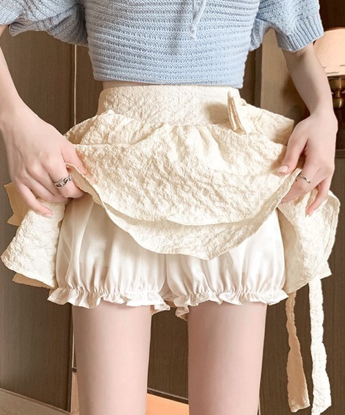 Riff（リフ） スカート リボンティアードミニスカート インパン付き