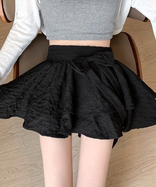 Riff（リフ） スカート リボンティアードミニスカート インパン付き