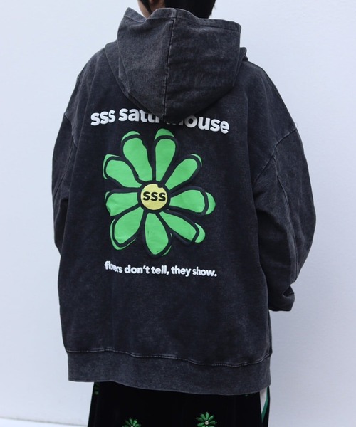 【新品未使用】【注アリ】sss satti mous パーカー sss satti mouse パーカー 10フラワーウォッシュパーカー