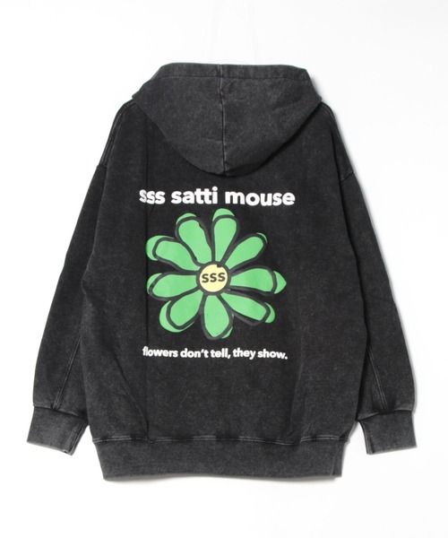 【新品未使用】【注アリ】sss satti mous パーカー sss satti mouse パーカー 10フラワーウォッシュパーカー