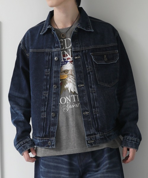 TopIsm デニムジャケット gジャン オーバーサイズ USED加工