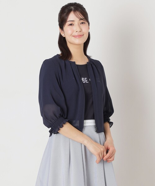 ブルゾン アウター ジョーゼット ショートブルゾン レディース | TO BE CHIC