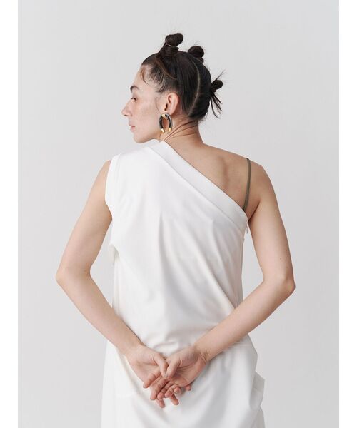 「UN3D.」 キャミソールニット FREE ホワイト レディース UN3D. キャミソール THIN CORD CAMISOLE / シンコード