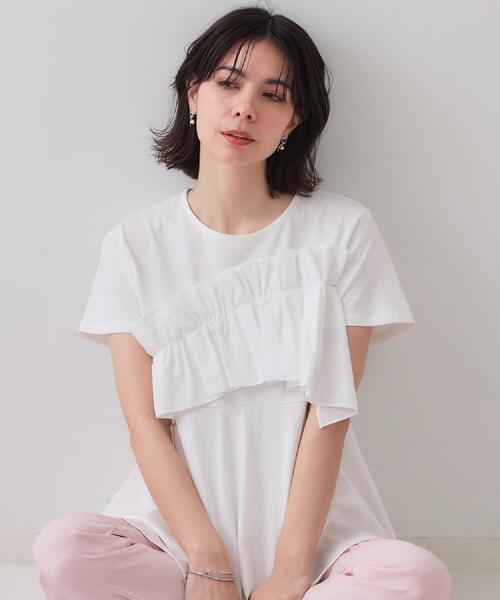 OPAQUE.CLIP（オペークドットクリップ） tシャツ フリルドッキング