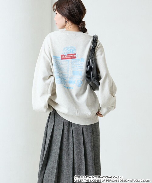 「FREAK'S STORE」 スウェットカットソー「popeyeコラボ」 フリ- ライトグレー レディース FREAK'S STORE 「FREAK'S STORE」 スウェットカットソー「popeye
