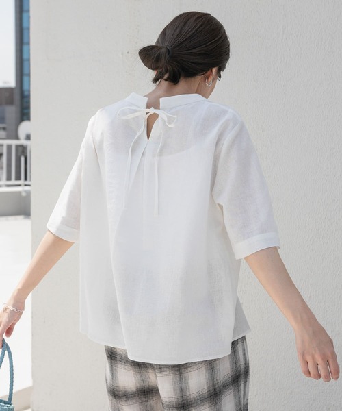 「URBAN RESEARCH DOORS」 半袖ブラウス MEDIUM オフホワイト レディース