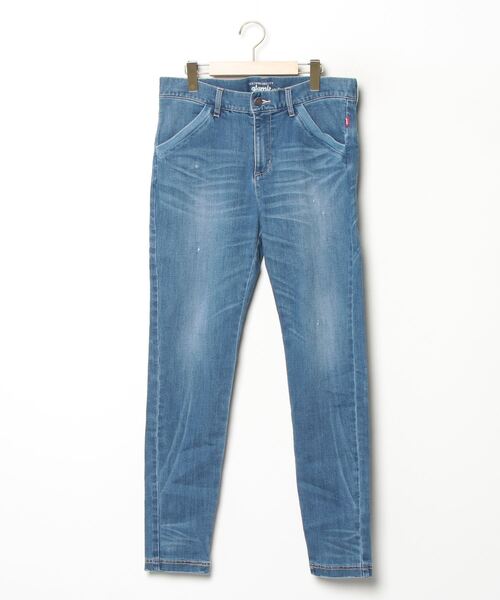 glamb ダメージ加工　デニム　ジャージ　パンツ glamb 「glamb」 加工デニムパンツ 1 ブルー メンズ : ZOZOTOWN