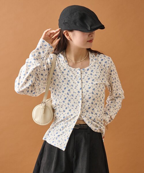 tシャツ 花柄ホルターロングＴシャツ レディース