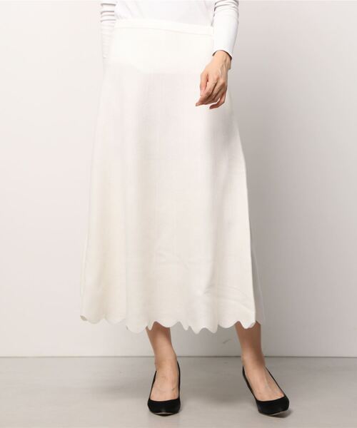DRAWER（ドゥロワー） フレアスカート - ホワイト レディース