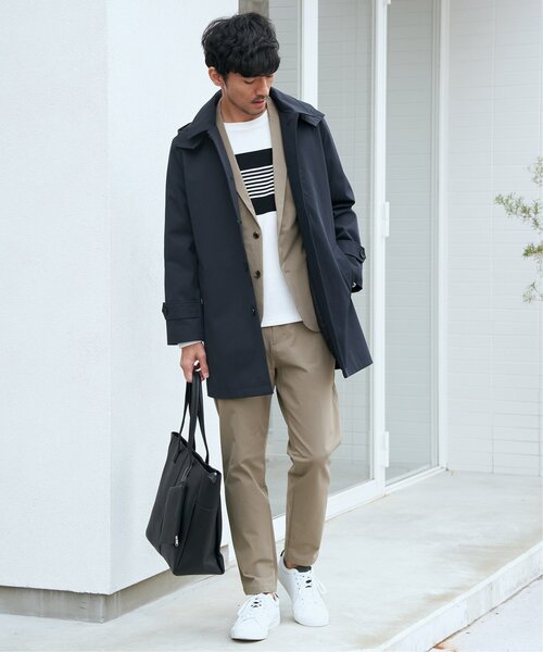 「IKKA LOUNGE」 ステンカラーコート X-LARGE ブラック メンズ_画像5